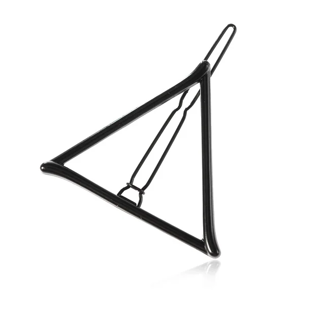 Geometric Triangle Metal Hair Clip Moon Bangs Clip Triangle Matt Black - Shop at LoveMi