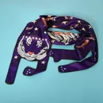 Small Scarf With Hair Band, Wild Decoration Long Small Silk Scarf Tied With Bag, Handle Scarf - Purple