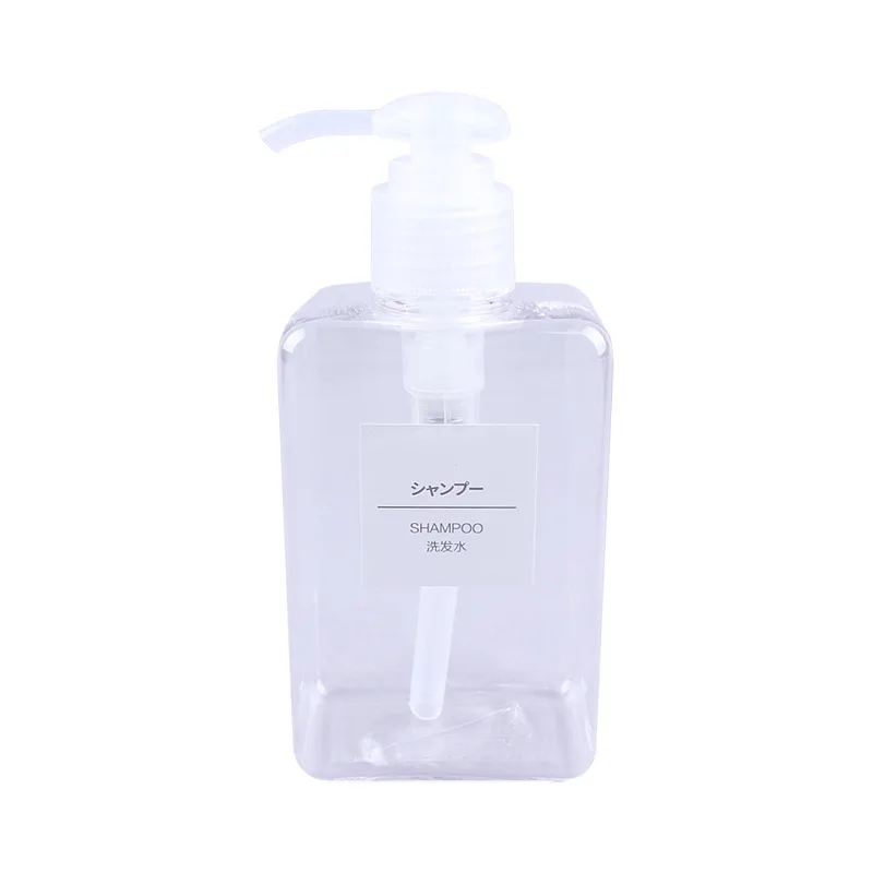 PETG Replacement Lotion Empty Bottle Press 100-450ML Cosmetic Shampoo Shower Gel Sub-bottle - Transparent