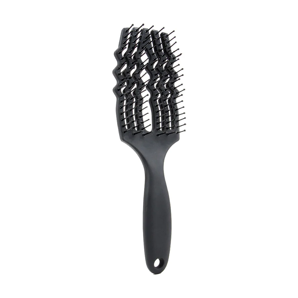 Shun Hair Hollow Massage Comb Blow Hair Styling - Black - View 1