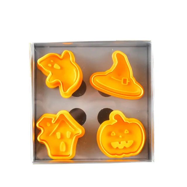 Baking Set Tool Halloween Diy Cake Decoration Plastic Cookie Cutter Mold Colorful Package - Shop at LoveMi