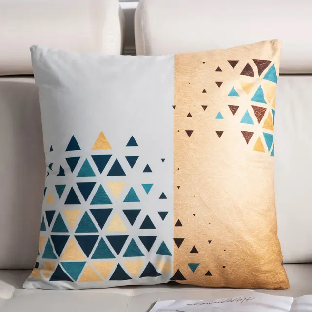 Sofa Hugging Pillow Cover Nordic Light Luxury Ins Pillow Bedside Cushion Cover Dazzling Triangle - Shop at LoveMi