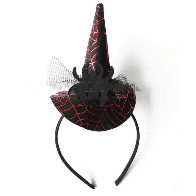 Halloween Witch Headband Spider Skull Witch Hat Decoration Supplies Bat Headdress Spider - Shop at LoveMi