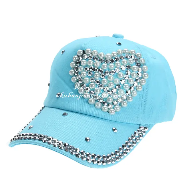 Love Cap With Pearls And Diamonds Blue - Shop at LoveMi
