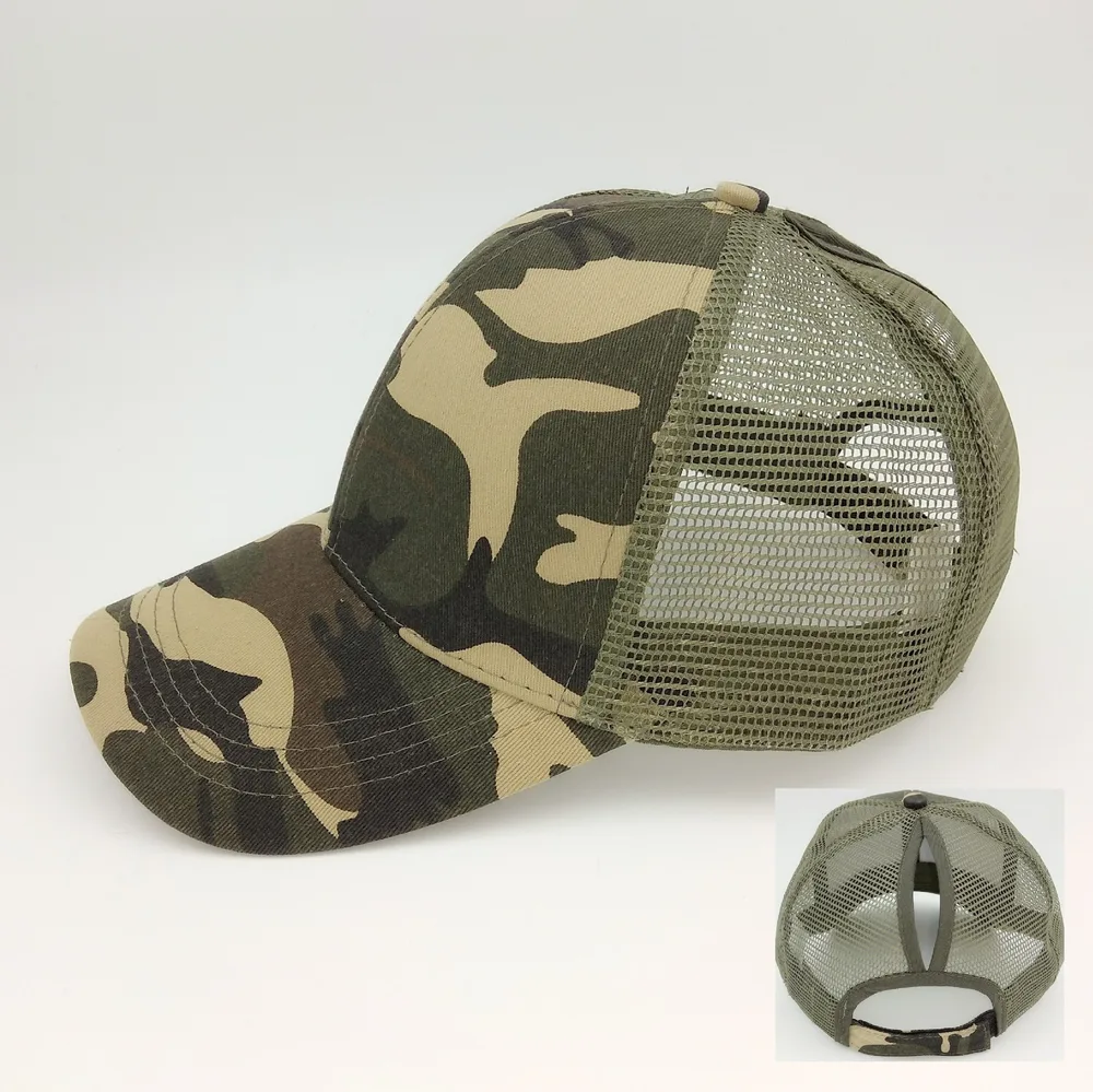 Sequin Fluorescent Baseball Cap Back Opening Ponytail Glitter Net Camouflage - Shop at LoveMi