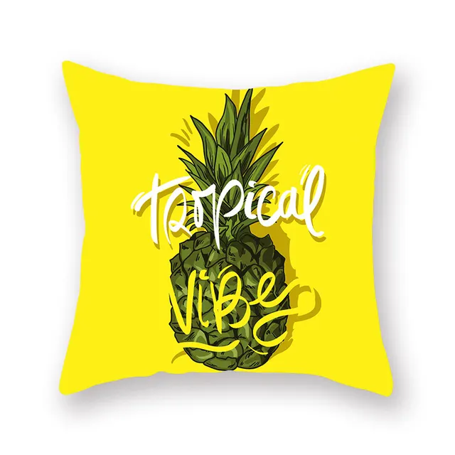 Bright Yellow Pineapple Hug Pillowcase Hot Style Home Lumbar Pillow Cushion Backrest Style11 - Shop at LoveMi
