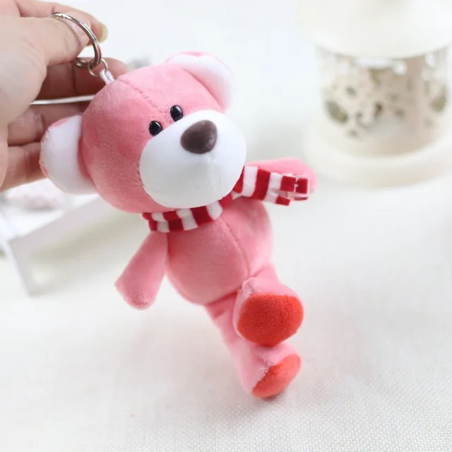 Cute Little Animal Plush Pendant Lion Giraffe And Hippo Boob Bear Powder - Shop at LoveMi