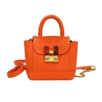 Mini Bag Female Fashion High-end Sense Single Shoulder Messenger Portable Bucket Bag - Orange