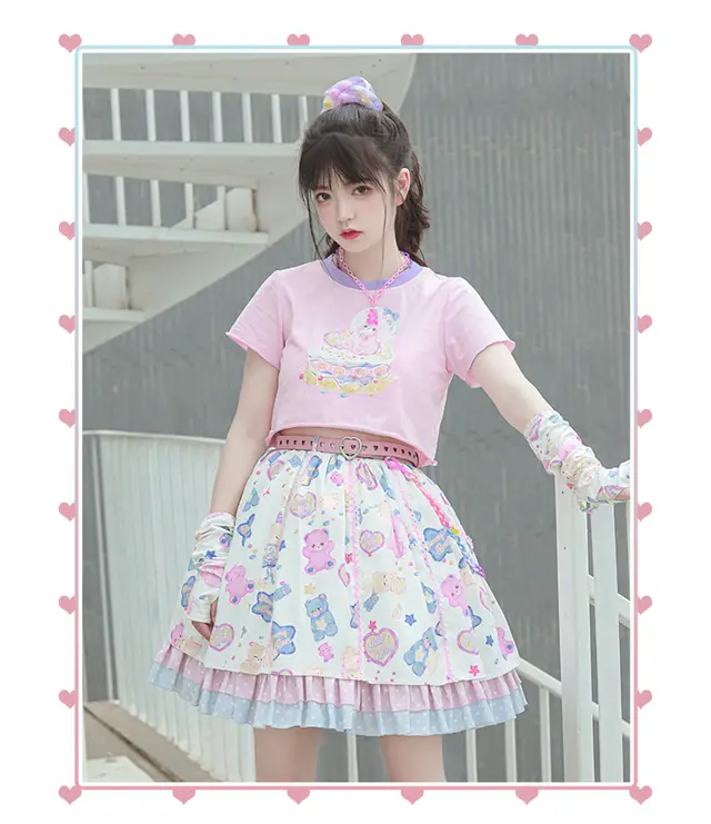 Original Sweet And Cute Lolita Short Sleeve Pink - Shop at LoveMi