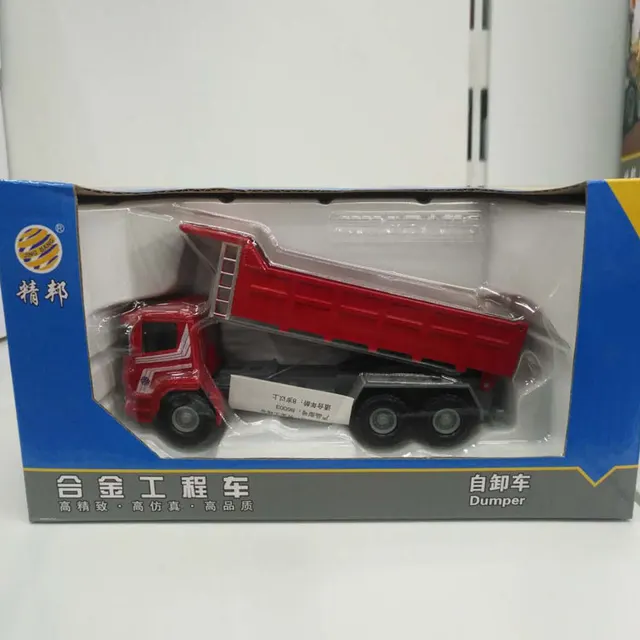 Boxed Jingbang Alloy Engineering Truck Excavator Bulldozer Truck Mixer Crusher Wood Machine Toy Truck Red - Shop at LoveMi