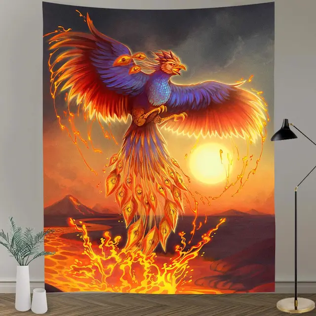 Hanging Cloth Decorative Tapestry Beach Towel Tree Sea Silhouette Printed Blanket O - Shop at LoveMi