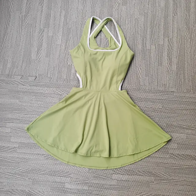 Sexy Backless Sports Running Fitness Clothes Green - Shop at LoveMi