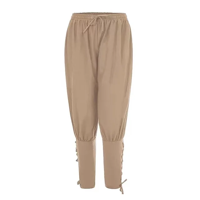 Medieval Retro Renaissance Roman Men's And Women's Cotton And Linen Boots Pants Khaki - Shop at LoveMi