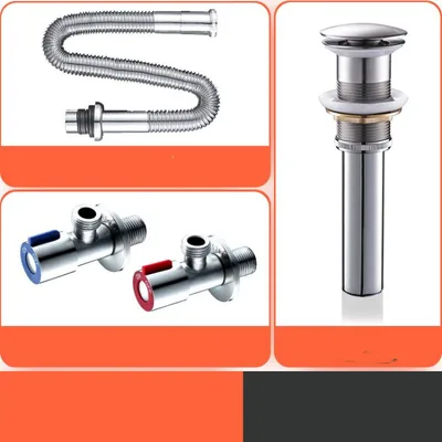 All Copper Creative Washbasin Waterfall Faucet No Overflow Water Pipe Angle V - Shop at LoveMi