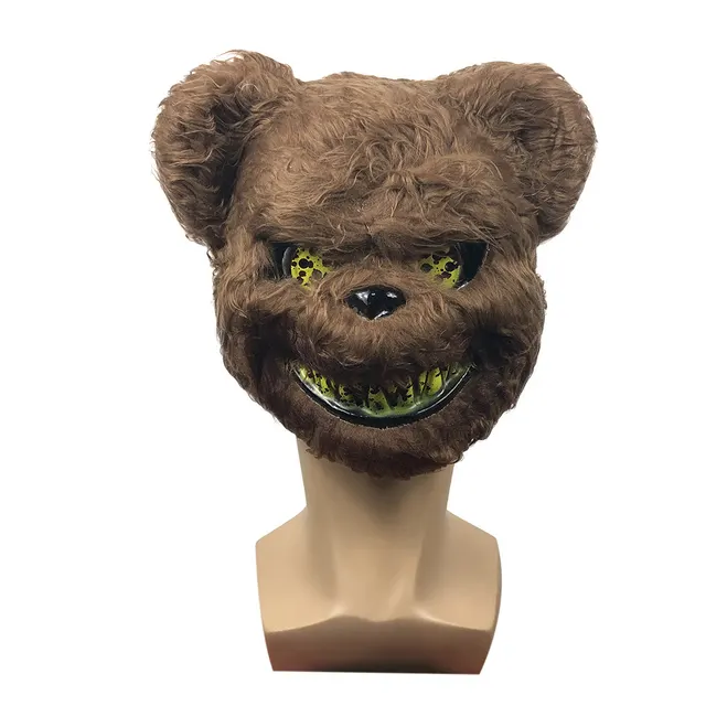 Halloween Mask Vibrato The Same Style Masquerade Bloody Bunny Mask Bloody Brown Bear - Shop at LoveMi