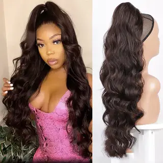 Wig Big Wave Drawstring Ponytail Matte High Temperature Silk Chemical Fiber Wig - 3Style
