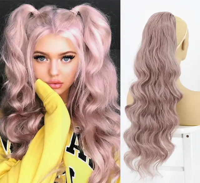 Wig Big Wave Drawstring Ponytail Matte High Temperature Silk Chemical Fiber Wig 7Style - Shop at LoveMi