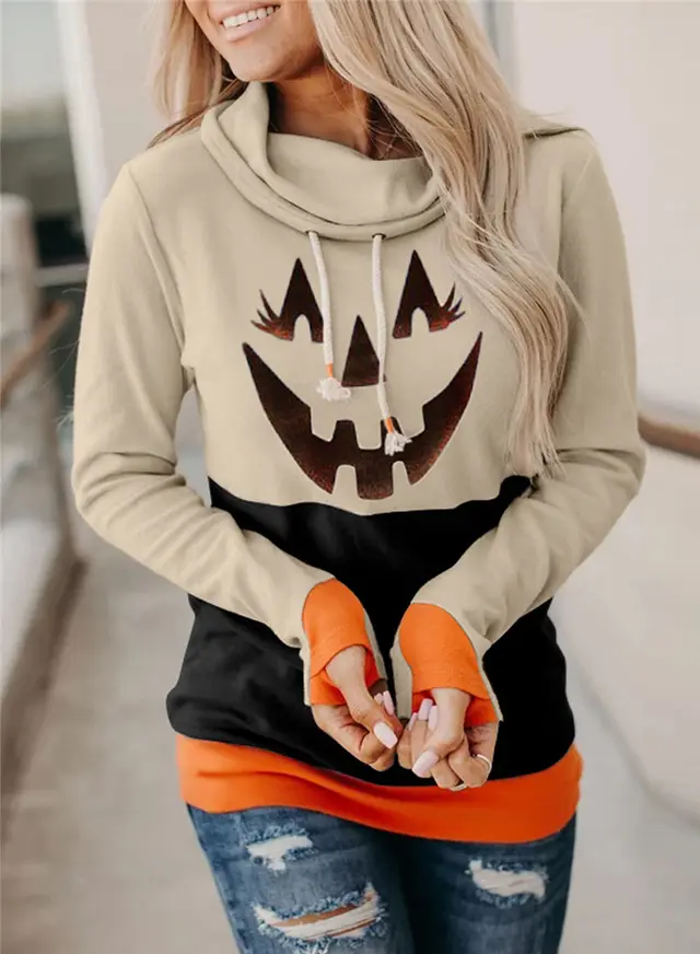 Thumb Pullover Round Neck Long Sleeve Ladies Top - Shop at LoveMi