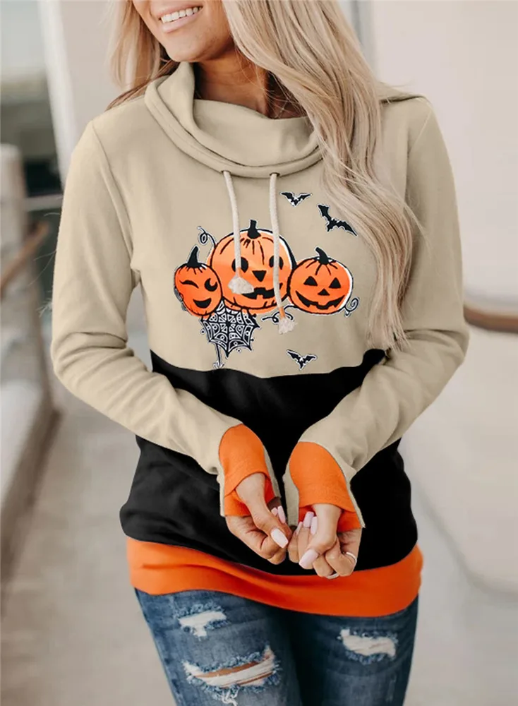 Thumb Pullover Round Neck Long Sleeve Ladies Top C S - Shop at LoveMi