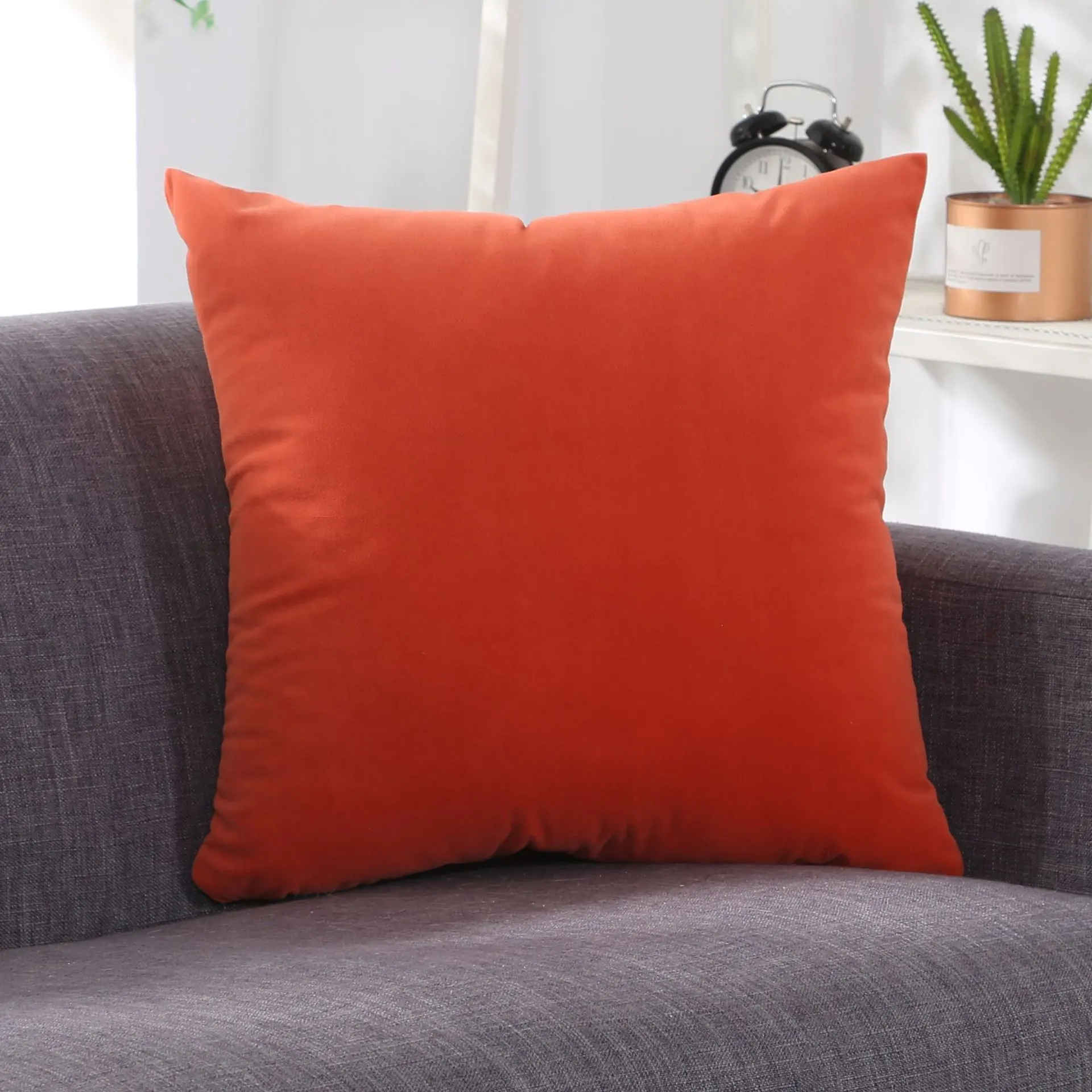 Cushion Sofa Office Lumbar Cushion Bedside Large Backrest - Orangered