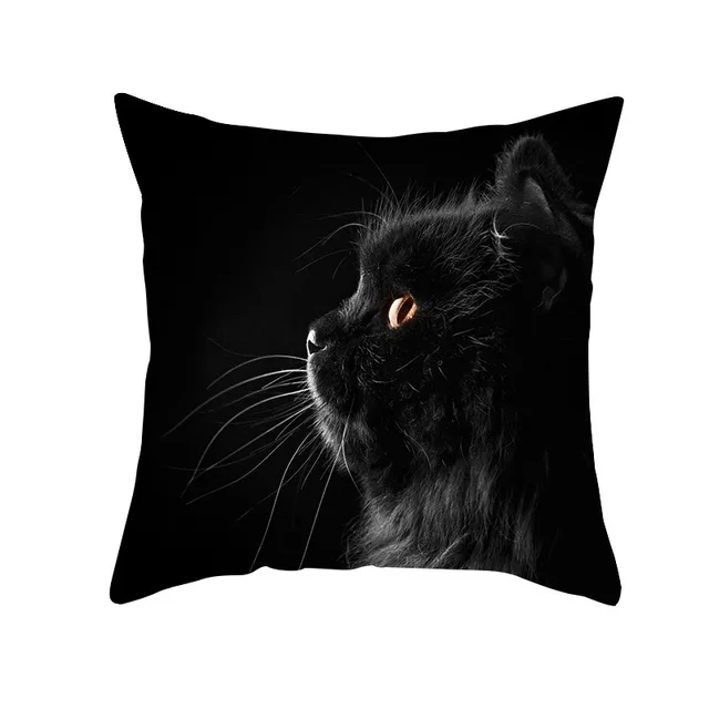 Black Cat Printed Christmas Cushion Covers Pillow Cover Pillowcases 5Style - Shop at LoveMi