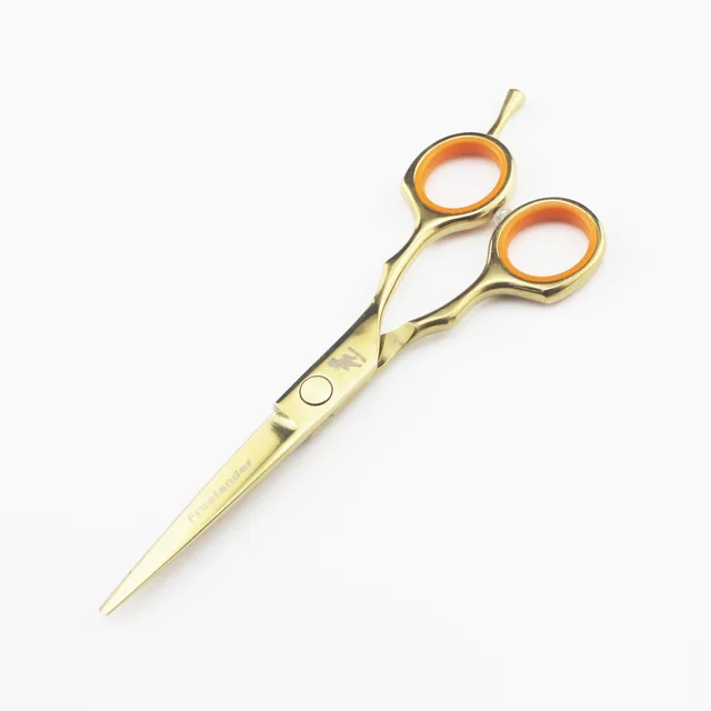 5.5 Inch Golden Symmetrical Handle Thinning Hairdressing Scissors Golden Flat Scissors - Shop at LoveMi
