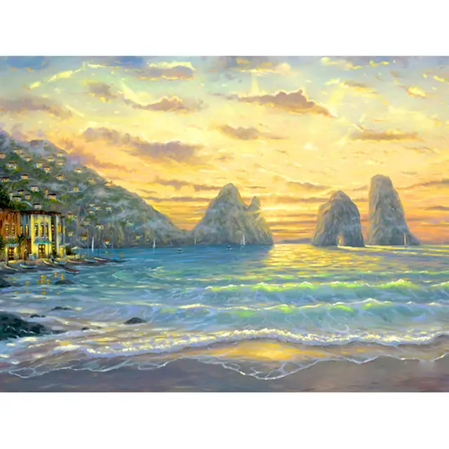 Landscape Diamond Embroidery Landscape Diamond Mosaic Cross Stitch Round - Shop at LoveMi