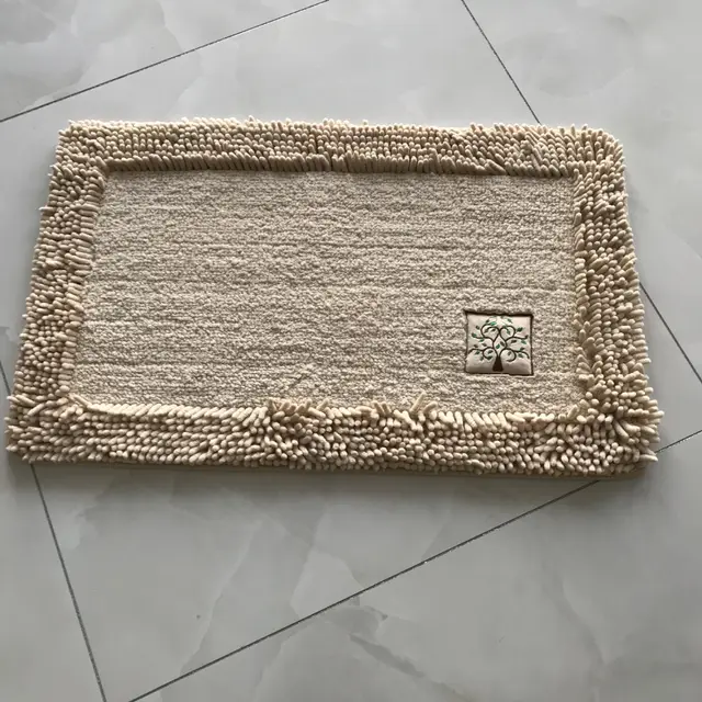 Cotton Chenille Mat For Bedroom And Kitchen Entrance Beige - Shop at LoveMi