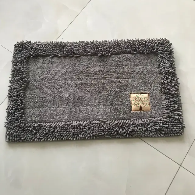 Cotton Chenille Mat For Bedroom And Kitchen Entrance Grey - Shop at LoveMi