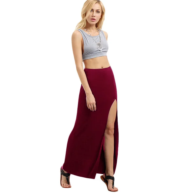 Sexy Summer Style Ladies Fitness Casual Long Dress Red - Shop at LoveMi