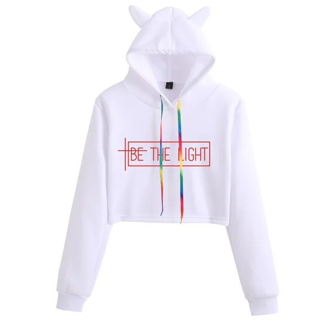 Trendy Personality Cat Ear Sweater Women White A - Shop at LoveMi
