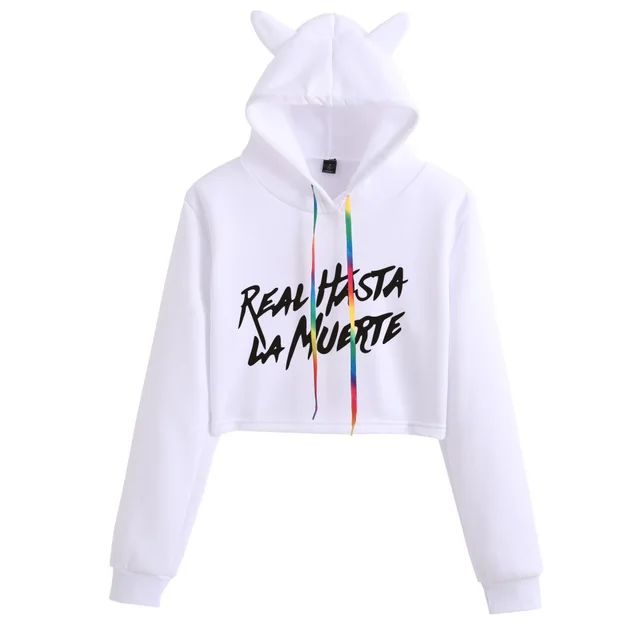 Trendy Personality Cat Ear Sweater Women White - Shop at LoveMi