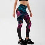 Floral And Petal Print Women's Leggings Sexy Fitness Pants - Floral