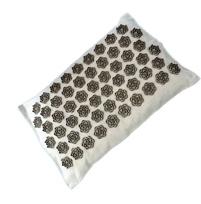 Cotton Linen Lotus Acupuncture Mat Yoga Mat Brown - Shop at LoveMi