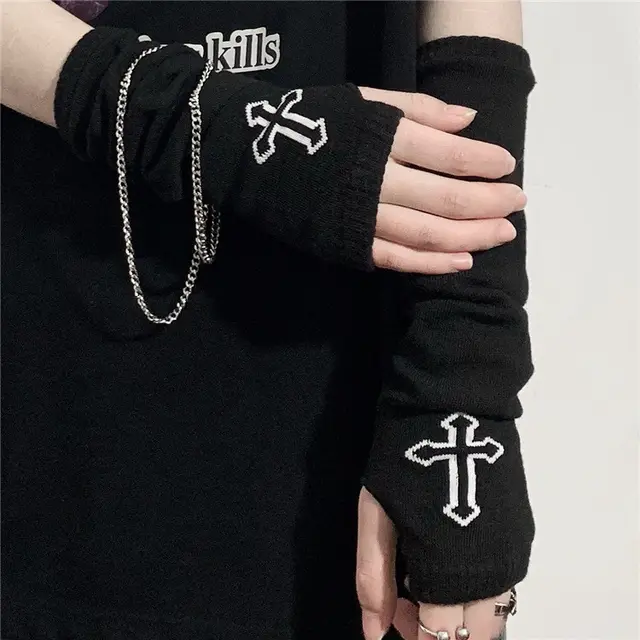 Gothic Punk Oversleeve Women Streetwear Vintage Grunge Black - Shop at LoveMi