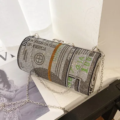The New Trendy Korean Fashion Cylinder Bag Net Red Wild Chain One shoulder Oblique Red - Shop at LoveMi