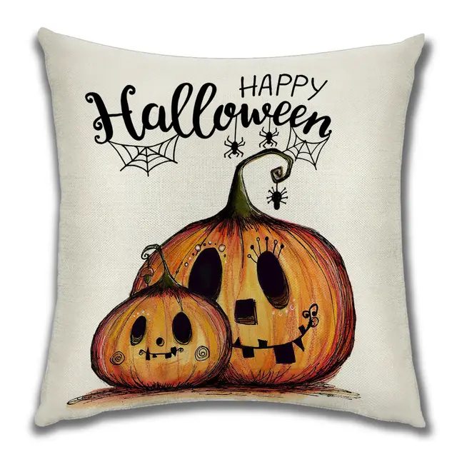 Cartoon Pumpkin Castle Sofa Cushion Cushion Pillowcase D - Shop at LoveMi