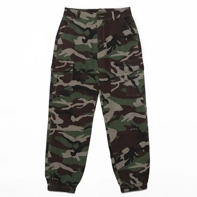Women's Trousers Loose fitting Casual Wide leg Trousers Army Green - Shop at LoveMi