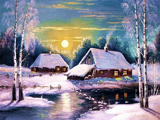 Landscape Diamond Painting Embroidery Cross Rhinestone Wall Decoration - Shop at LoveMi
