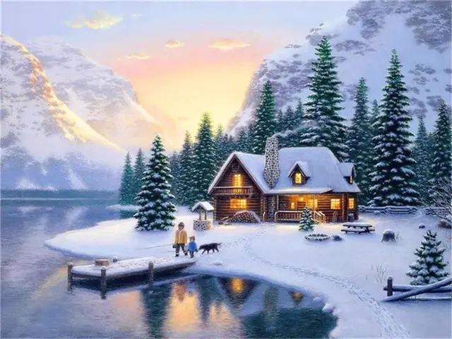 Landscape Diamond Painting Embroidery Cross Rhinestone Wall Decoration F - Shop at LoveMi