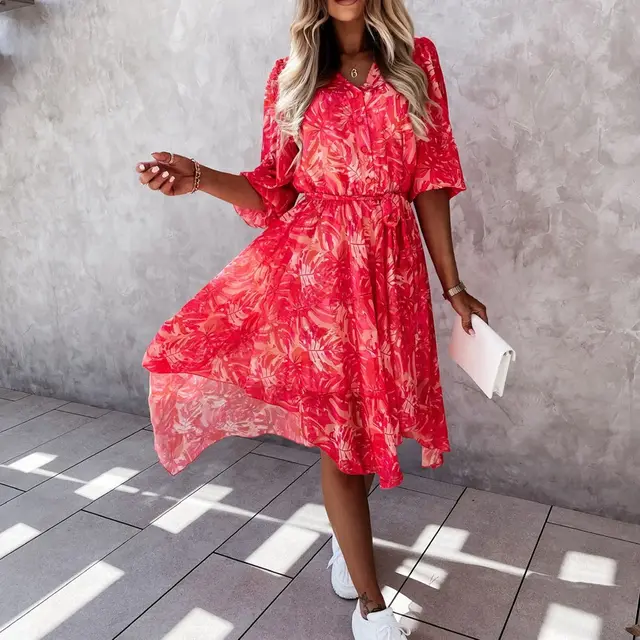 Independent Site Hot Style Summer New New Dress Red - Shop at LoveMi