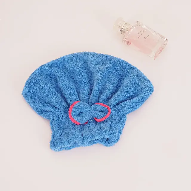 Princess Hat Dry Hair Absorbent Shower Dry Hair Towel Blue - Shop at LoveMi