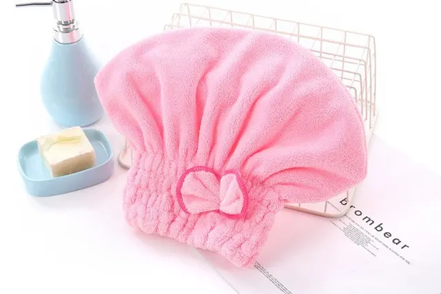 Princess Hat Dry Hair Absorbent Shower Dry Hair Towel Pink - Shop at LoveMi