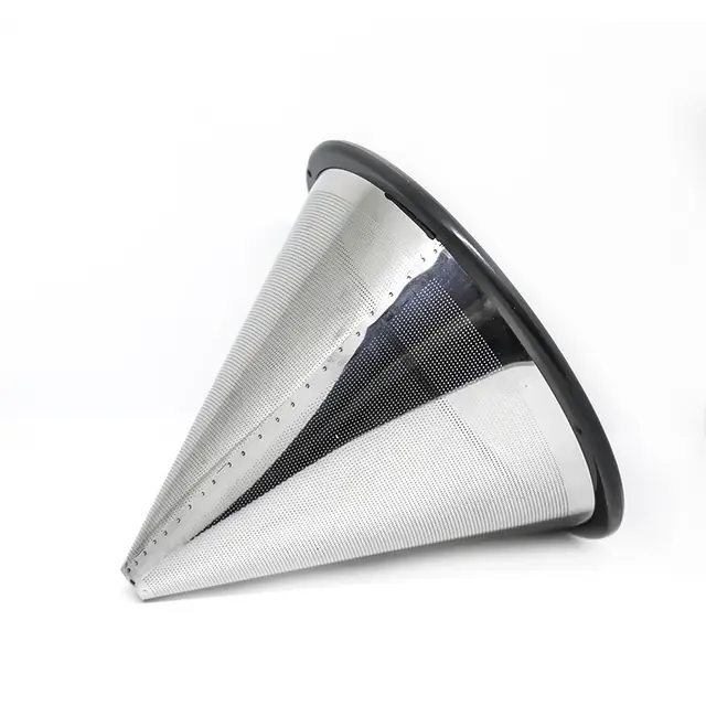 Single Layer Fine Pore Dense 304 Stainless Steel Coffee Filter Silver - Shop at LoveMi