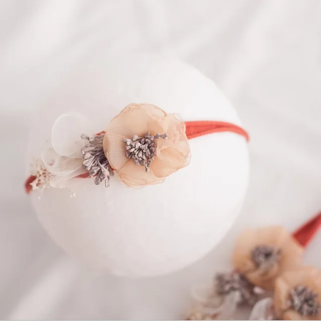 Handmade Jewelry Baby Hair Lead Flower Headdress Flesh Pink - Shop at LoveMi