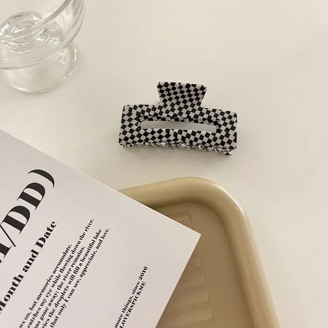 Black And White Checkerboard Series Hair Accessories - Shop at LoveMi