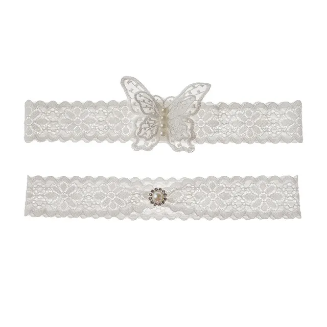 Bridal Garter Embroidered Butterfly Garter Belt Sexy Lace Thigh Loop - Shop at LoveMi