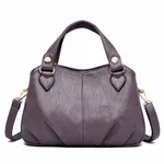 Multifunctional Handbag Sheepskin Stitching One-shoulder Messenger Bag - Purple