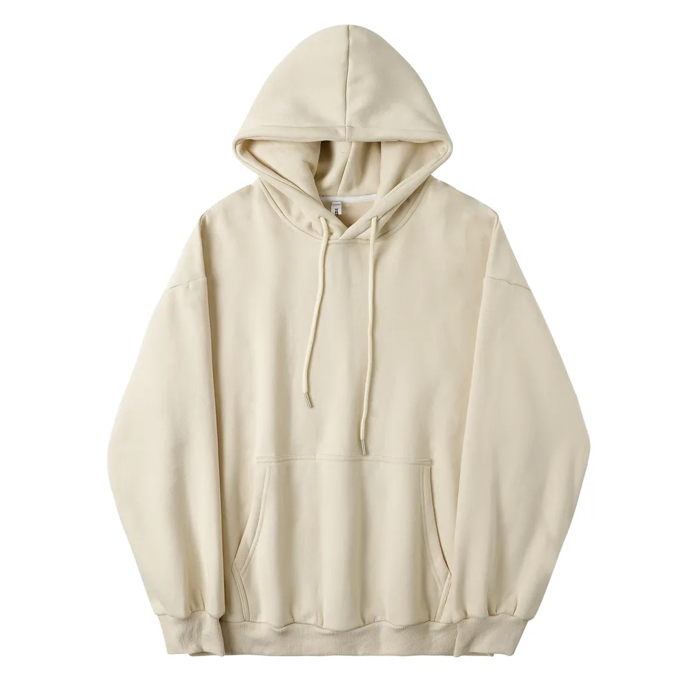 Style Pure Color Hooded Purple Loose T Autumn Spring And Autumn Thin Long Sleeved Women - Apricot