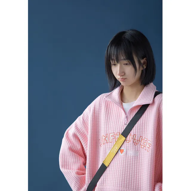 Casual Loose Long Sleeve Pullover Top Pink - Shop at LoveMi